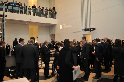 More than 200 people attended the grand opening for The Exchange, Vancouver's tallest LEED Platinum office tower (CNW Group/Credit Suisse Real Estate Asset Management)